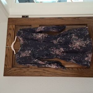 Long sleeve chiffon dress